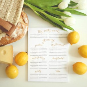 grocery list notepad