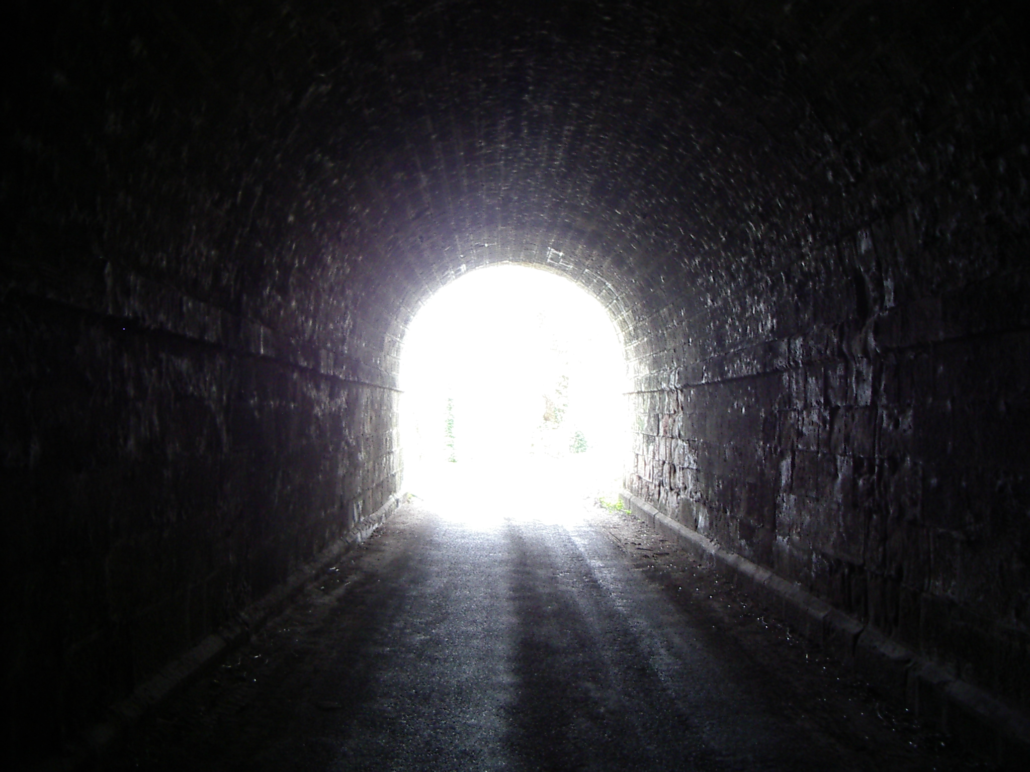 light at the end of a tunnel